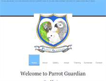 Tablet Screenshot of parrotguardian.org
